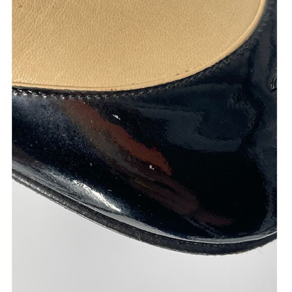 Vintage Chanel Beige Black Leather CC Cap Toe Bow Block Heel Pumps Shoes EU 39 - Picture 12 of 13